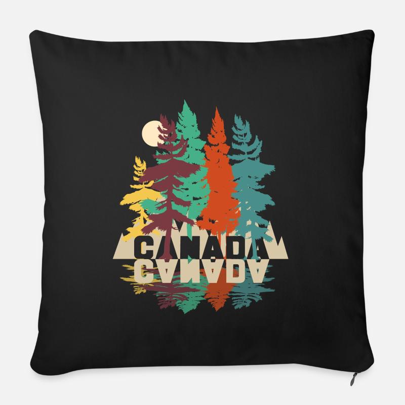 Canada - Housse de coussin décorative 45 x 45 cm - noir