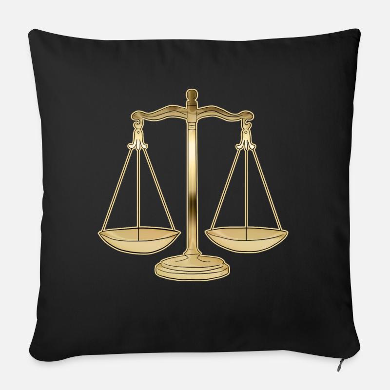 Libra Libra - Sofa pillowcase 17,3'' x 17,3'' (45 x 45 cm) - black