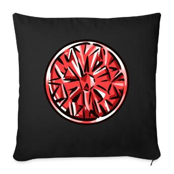 Pierre précieuse de diamant - Housse de coussin décorative 45 x 45 cm - noir - Devant