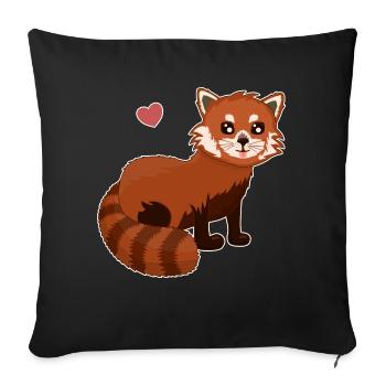 Roter Panda Panda Roux - Housse de coussin décorative 45 x 45 cm - noir - Devant