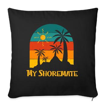My Shoremate Beach Friends Ocean Buddy Couples - Sofa pillowcase 17,3'' x 17,3'' (45 x 45 cm) - black - Front