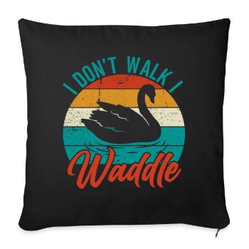 Propriétaire de canard Canard Mère Canard Amoureux Canard - Housse de coussin décorative 45 x 45 cm - noir - Devant