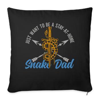 Propriétaires de serpents Amoureux des serpents Serpents - Housse de coussin décorative 45 x 45 cm - noir - Devant