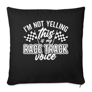 Racetrack Race Car Racing Autosport - Sofa pillowcase 17,3'' x 17,3'' (45 x 45 cm) - black - Front