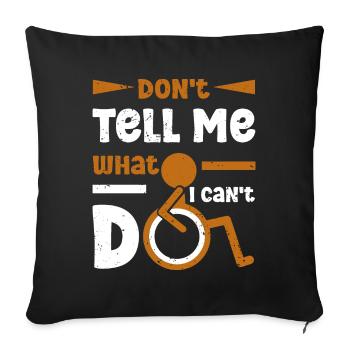 Wheelchair user Leg amputation - Sofa pillowcase 17,3'' x 17,3'' (45 x 45 cm) - black - Front