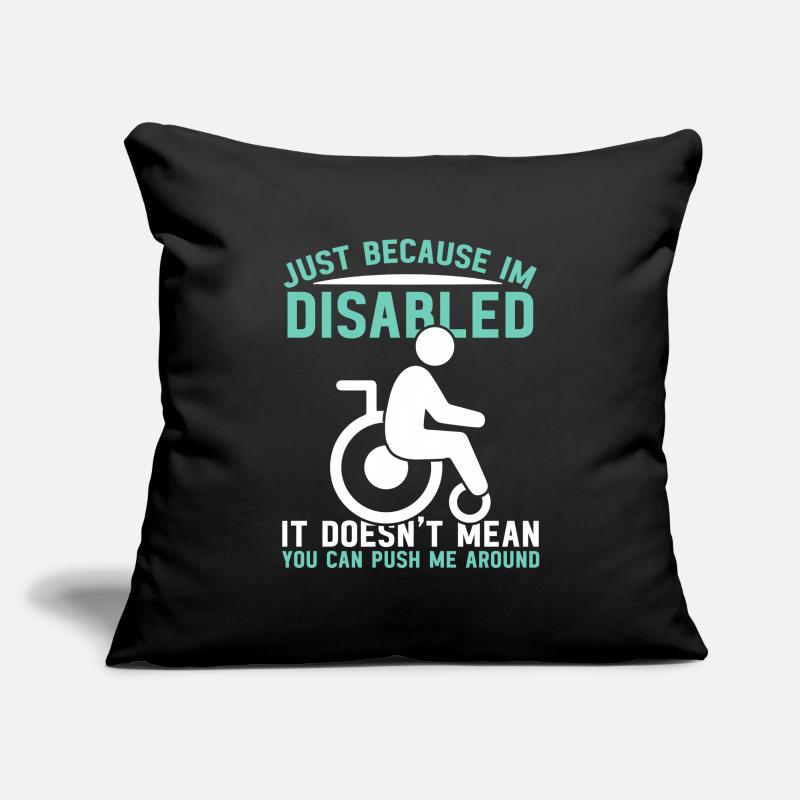 Amputation de jambe de fauteuil roulant amputation Housse de coussin décorative 45 x 45 cm