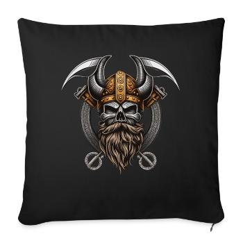Skelett Valhalla Viking - Kanalisieren Sie Ihren - Sofakissenbezug 45 x 45 cm - Schwarz - Vorne