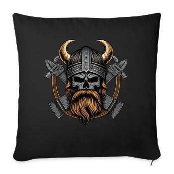 Odin Wikinger-Skelett - kanalisieren Sie Ihren - Sofakissenbezug 45 x 45 cm - Schwarz - Vorne