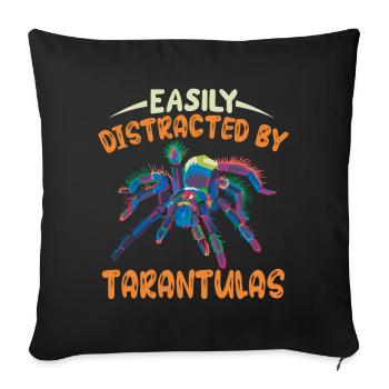 Tarantula Spiders Pet Tarantulas Collector - Sofa pillowcase 17,3'' x 17,3'' (45 x 45 cm) - black - Front