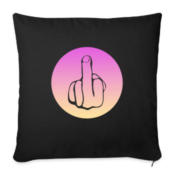 fuck off, fuck you, fucking, fuck - Sofakissenbezug 45 x 45 cm - Schwarz - Vorne