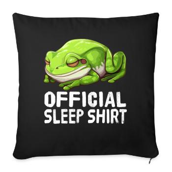 Chemise de nuit officielle Frog - Housse de coussin décorative 45 x 45 cm - noir - Devant