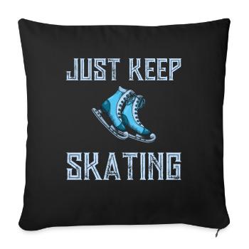 Skate Graphic Figure Skating Gifts - Sofa pillowcase 17,3'' x 17,3'' (45 x 45 cm) - black - Front