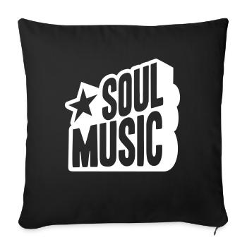 SOUL MUSIC STAR - Sofa pillowcase 17,3'' x 17,3'' (45 x 45 cm) - black - Front