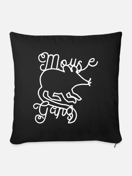 Mouse Gang - Sofakissenbezug 45 x 45 cm - Schwarz