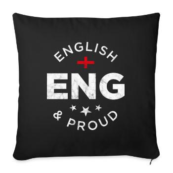 English and Proud - Sofa pillowcase 17,3'' x 17,3'' (45 x 45 cm) - black - Front