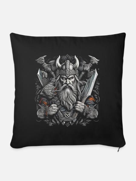 Odin - Sofakissenbezug 45 x 45 cm - Schwarz