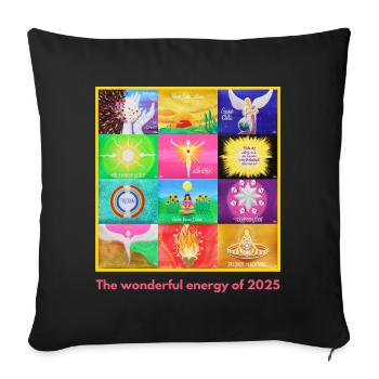 YearEnergy Picture 2025 - Sonja Ariel von Staden - Sofa pillowcase 17,3'' x 17,3'' (45 x 45 cm) - black - Front