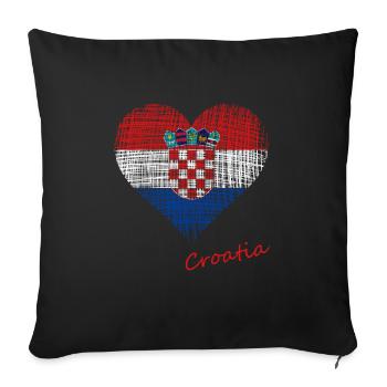 Croatia - Sofakissenbezug 45 x 45 cm - Schwarz - Vorne