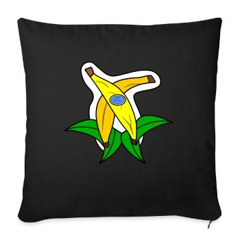 Two bananas - Sofakissenbezug 45 x 45 cm - Schwarz - Vorne