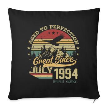 30 ans Vieilli à la Perfection né en juillet 1994 - Housse de coussin décorative 45 x 45 cm - noir - Devant
