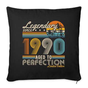 Legendary Since 1990's Vintage Birthday Retro - Sofa pillowcase 17,3'' x 17,3'' (45 x 45 cm) - black - Front