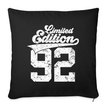34TH BIRTHDAY LIMITED EDITION 1992 - Sofa pillowcase 17,3'' x 17,3'' (45 x 45 cm) - black - Front