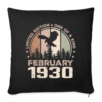 Incomparable depuis février 1930, 94e Anniversaire - Housse de coussin décorative 45 x 45 cm - noir - Devant
