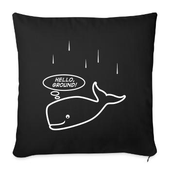 Hello ground! - Hitchhiker's guide to the galaxy - Housse de coussin décorative 45 x 45 cm - noir - Devant