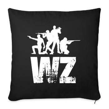 WARZONE - Sofa pillowcase 17,3'' x 17,3'' (45 x 45 cm) - black - Front