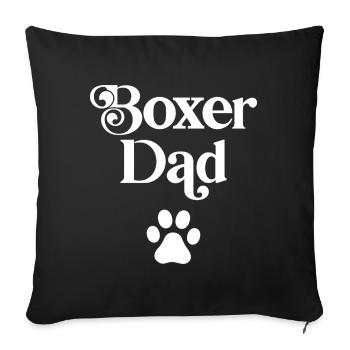 Boxer Dad - Sofa pillowcase 17,3'' x 17,3'' (45 x 45 cm) - black - Front