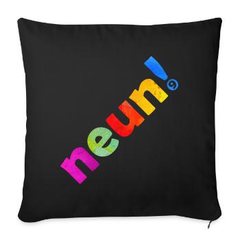 NEUN 9 JAHRE 9. GEBURTSTAG - Sofakissenbezug 45 x 45 cm - Schwarz - Vorne