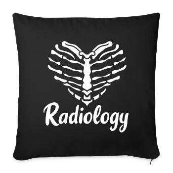 Radiology X-ray Technician X-ray Assistant Wheel - Sofa pillowcase 17,3'' x 17,3'' (45 x 45 cm) - black - Front