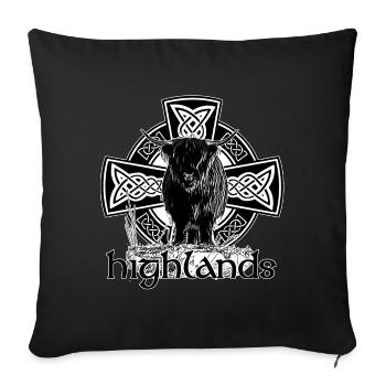 Highlands - Housse de coussin décorative 45 x 45 cm - noir - Devant