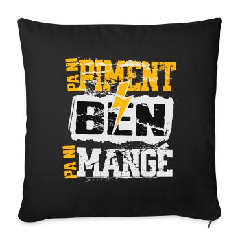 Pa Ni Piment Ben Pa Ni Mangé - Housse de coussin décorative 45 x 45 cm - noir - Devant