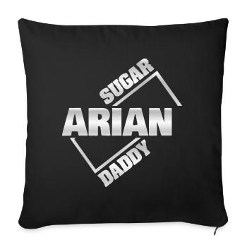 Sugar Arian - Sofa pillowcase 17,3'' x 17,3'' (45 x 45 cm) - black - Front