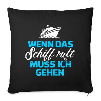 Kreuzfahrt - Sofakissenbezug 45 x 45 cm - Schwarz - Vorne