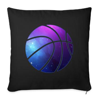 Basketball Galaxy - Sofa pillowcase 17,3'' x 17,3'' (45 x 45 cm) - black - Front