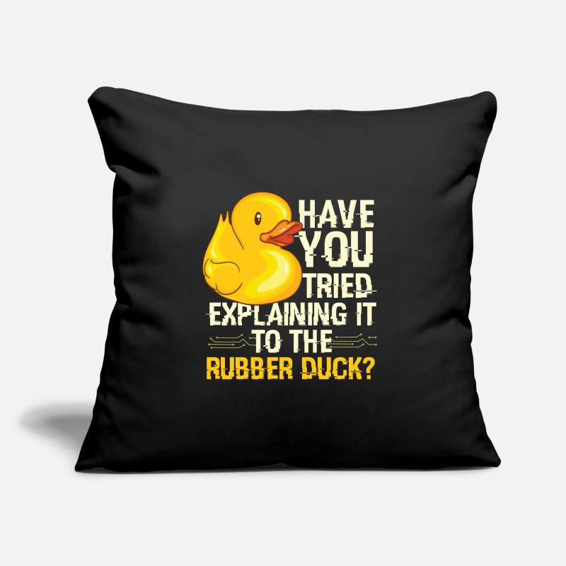 Rubber Duck Debugging Programmierer Sofakissenbezug 45 x 45 cm
