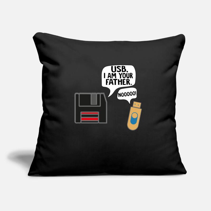 Les programmeurs Nerd USB Je suis ton père Housse de coussin décorative 45 x 45 cm