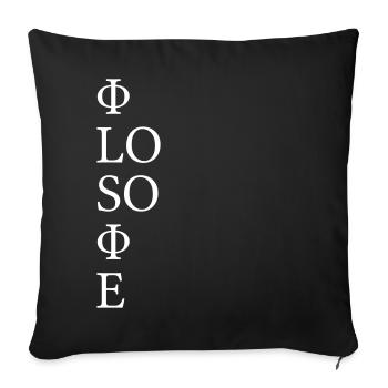 philosophy - Sofa pillowcase 17,3'' x 17,3'' (45 x 45 cm) - black - Front