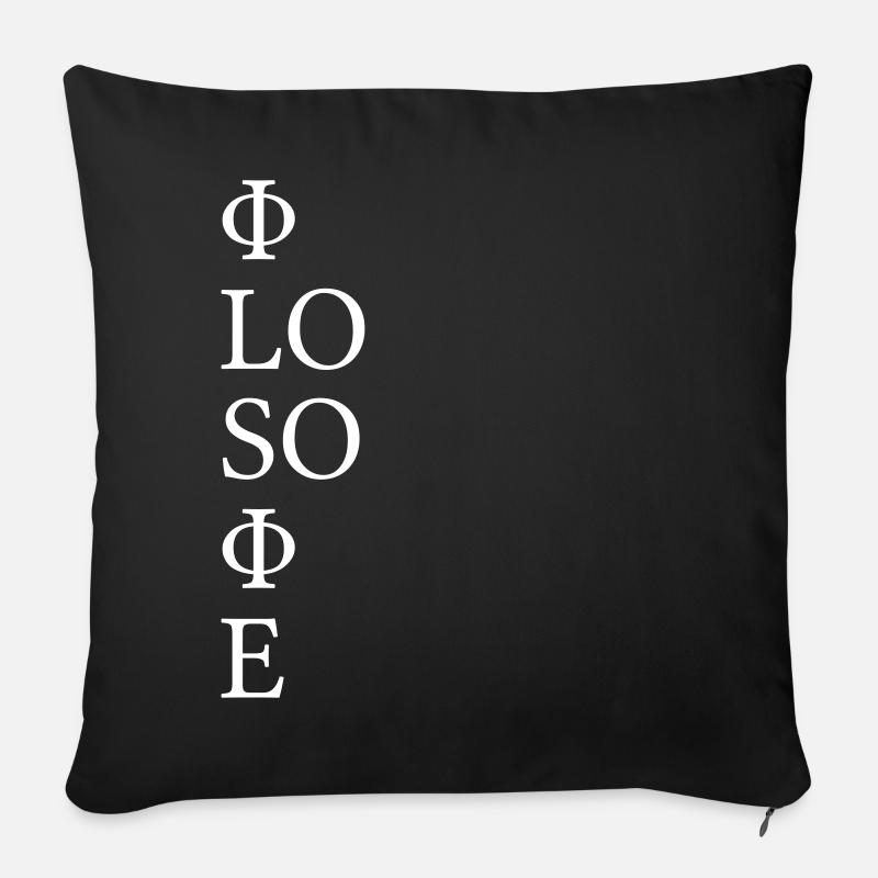 Philosophie - Sofakissenbezug 45 x 45 cm - Schwarz