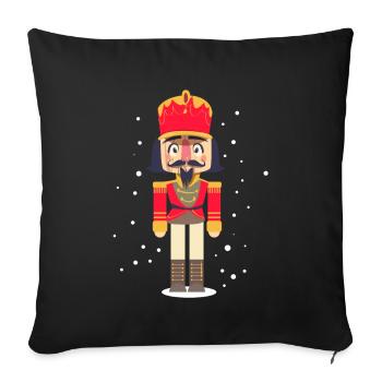 Nutcracker Christmas Gift Ugly Christmas - Sofa pillowcase 17,3'' x 17,3'' (45 x 45 cm) - black - Front