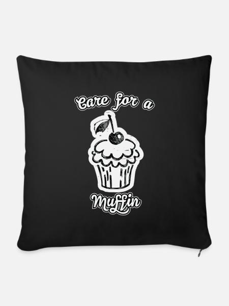 Muffin - Sofakissenbezug 45 x 45 cm - Schwarz