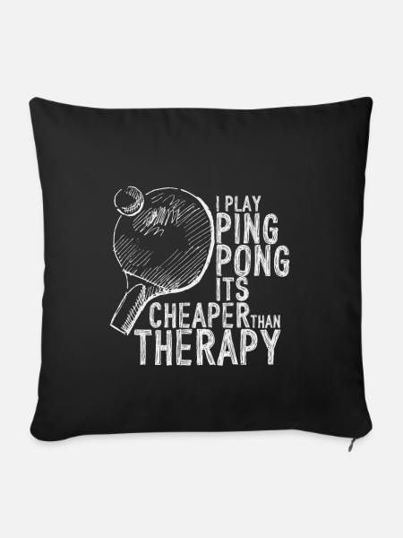 Pingpong - Sofakissenbezug 45 x 45 cm - Schwarz