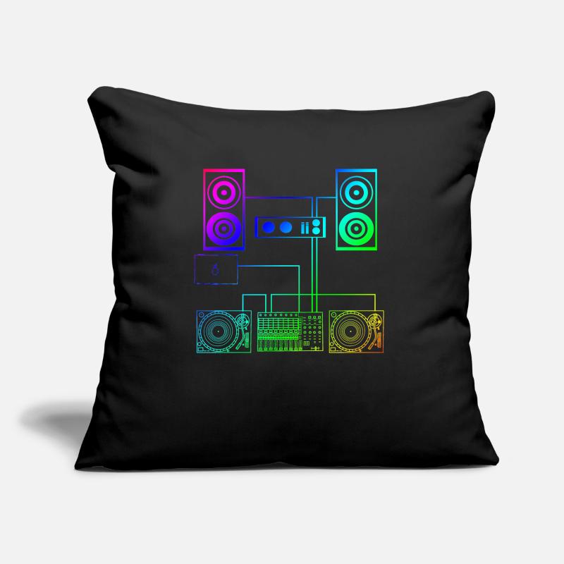 Configuration DJ deux Housse de coussin décorative 45 x 45 cm