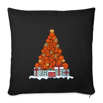 Basketball Basketballspieler Weihnachten Geschenk - Sofakissenbezug 45 x 45 cm - Schwarz - Vorne