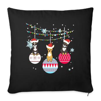 Chihuahua dog dog owner Christmas gift - Sofa pillowcase 17,3'' x 17,3'' (45 x 45 cm) - black - Front