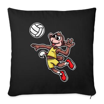 Volleyball Monkey Sport Handball Active Sport Fitness - Sofa pillowcase 17,3'' x 17,3'' (45 x 45 cm) - black - Front