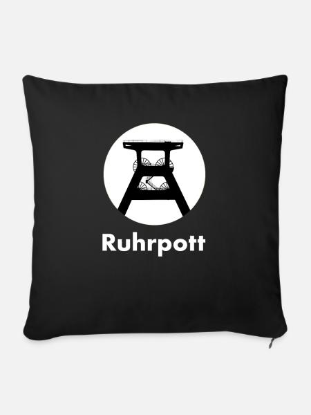 Ruhrpott - Sofakissenbezug 45 x 45 cm - Schwarz