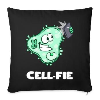 Cellfie - Sofakissenbezug 45 x 45 cm - Schwarz - Vorne